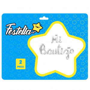 GLOBO MI BAUTIZO PLATEADO X2(PQTX12)