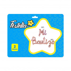 GLOBO MI BAUTIZO PALO DE ROSA X2(PQTX12)