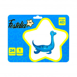 GLOBO DINOSAURIO AZUL 24" 4D;(PQTX12)