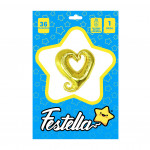 GLOBO CORAZON DORADO 36".(PQTX25):