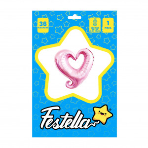 GLOBO CORAZON ROSADO 36"(PQTX25)