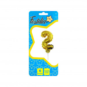 GLOBO DORADO CON BASE 6"#2;