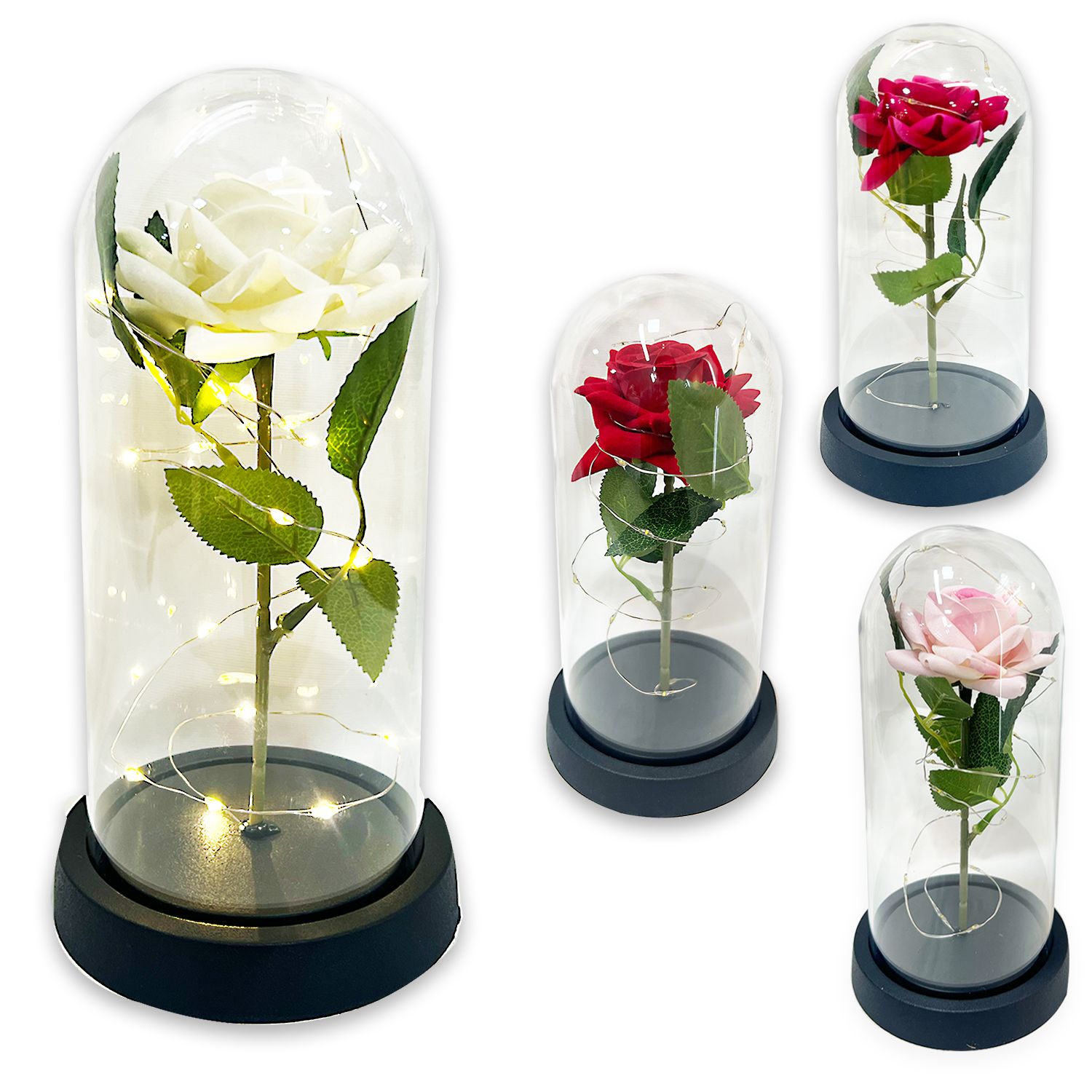 ROSA ENCAPSULADA CON LUZ: