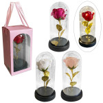 ROSA BRILLANTE ENCAPSULADA CON LUZ: