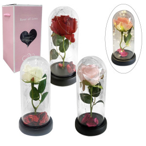 ROSA ENCAPSULADA CON LUZ: