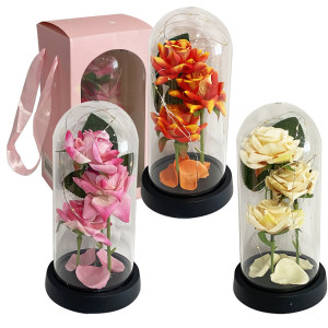 ROSAS ENCAPSULADAS CON LUZ: