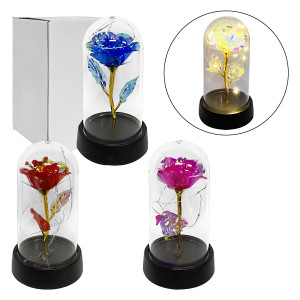 ROSA BRILLANTE ENCAPSULADA CON LUZ: