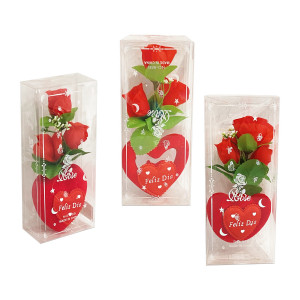 ROSAS CON CORAZON FELIZ DIA EN ACETATO: