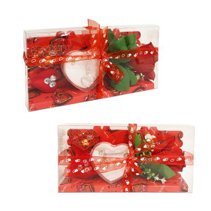 ROSA CON CORAZONES Y JOYAS EN ACETATO: