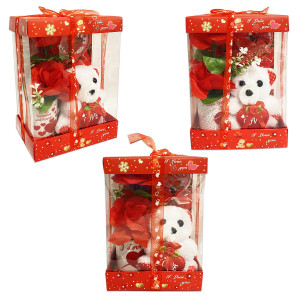 ROSAS CON OSO Y VASO EN ACETATO: