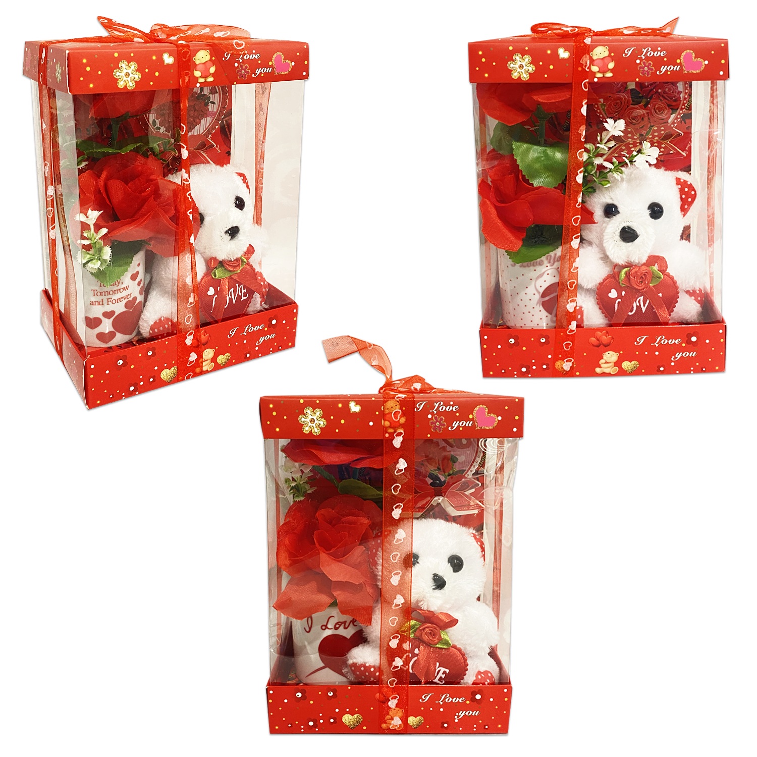 ROSAS CON OSO Y VASO EN ACETATO: