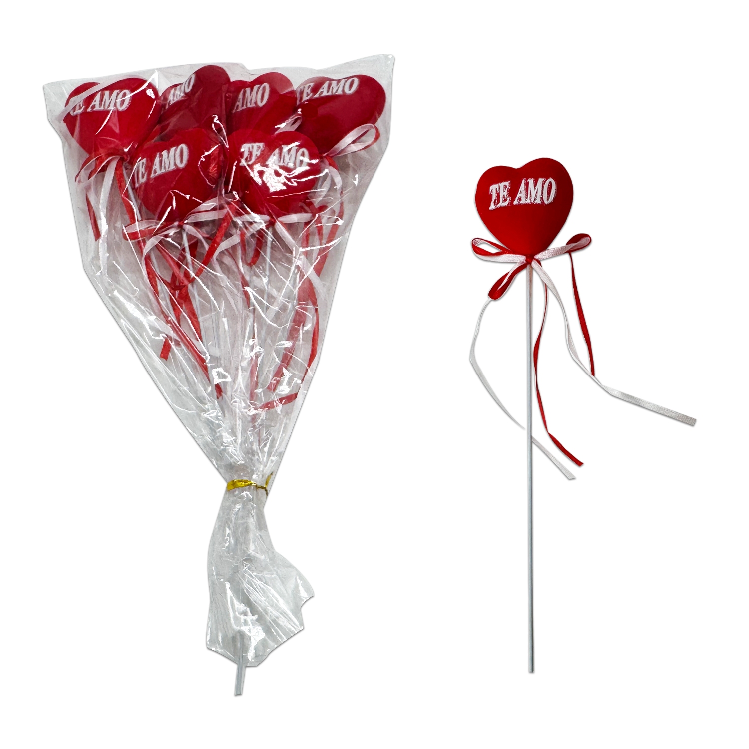 CORAZONES TE AMO DECORATIVOS (PQTX6):