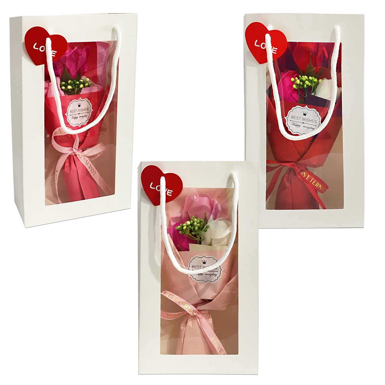 RAMO ROSAS FELIZ DIA EN CAJA DESARMADA (CJX24):