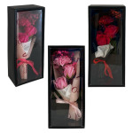 RAMO ROSAS CON LUZ EN CAJA: