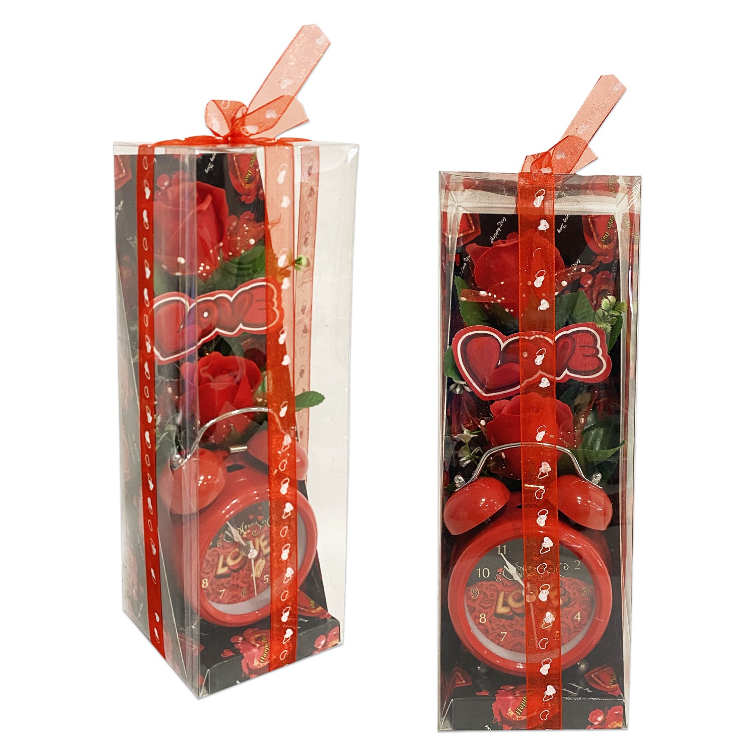 ROSAS CON RELOJ DESPERTADOR EN ACETATO: