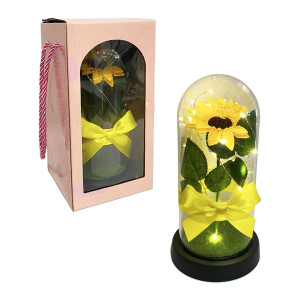 GIRASOL ENCAPSULADO CON LUZ: