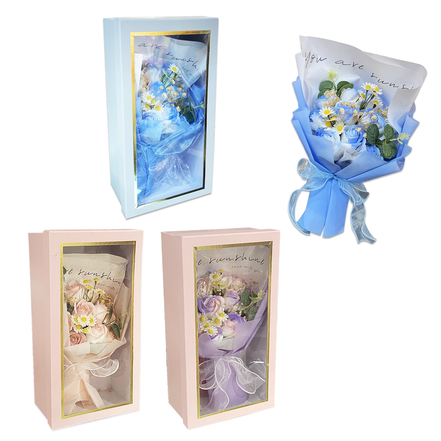 RAMO FLORES EN CAJA: