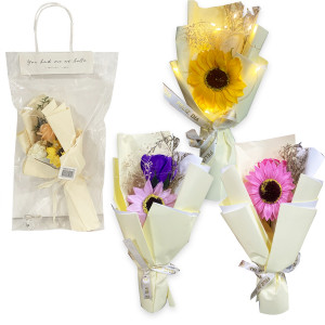 RAMO FLORES EN BOLSA DESARMADA CON LUZ (CJX5):