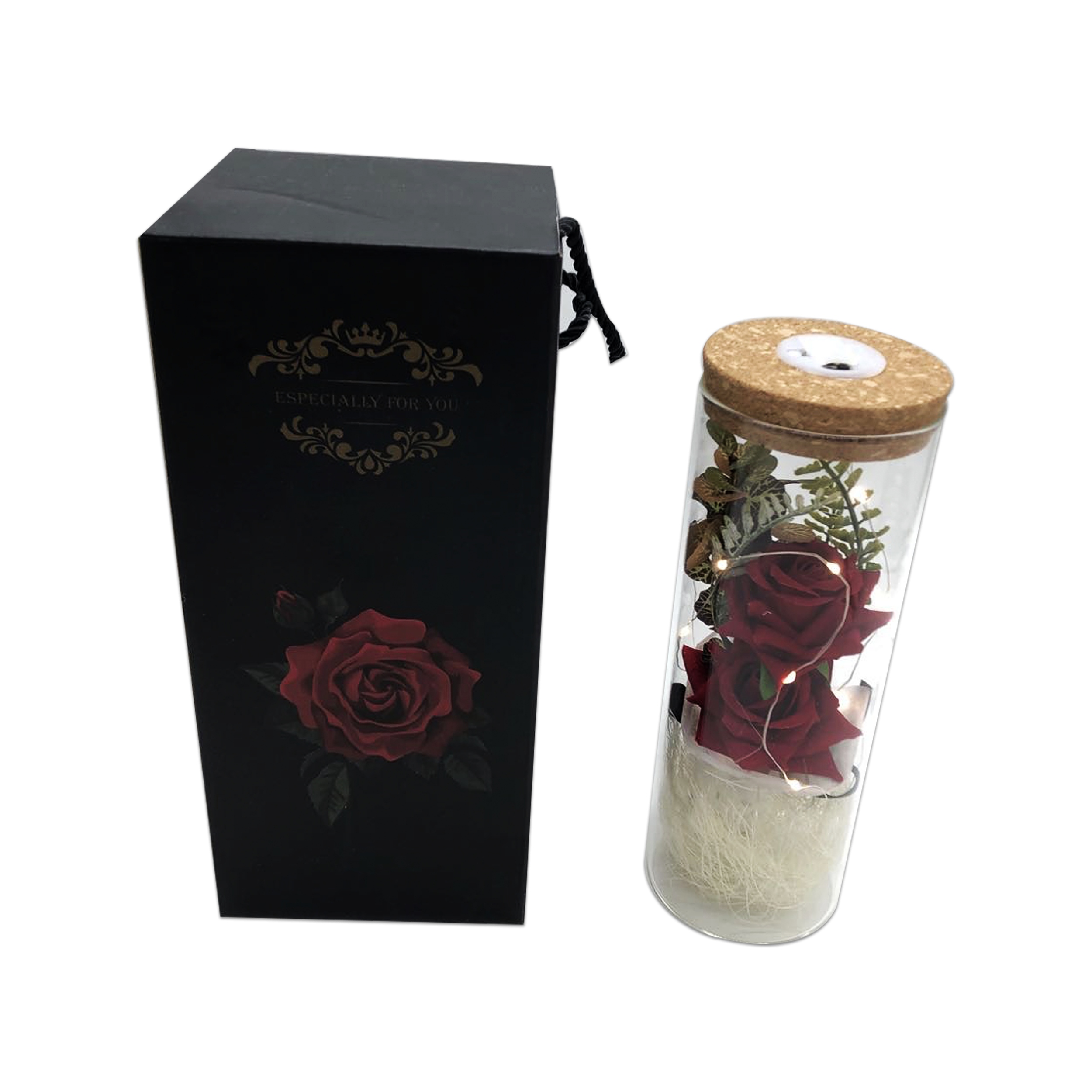 ROSAS ENCAPSULADAS CON LUZ: