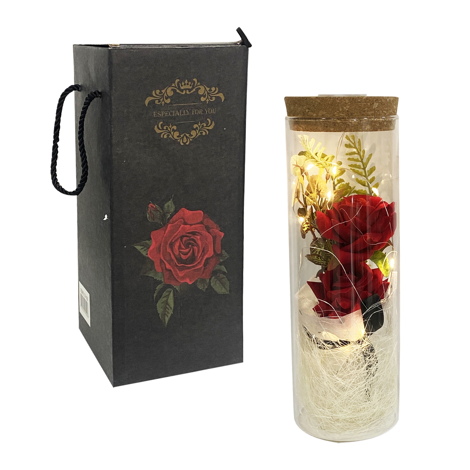 ROSAS ENCAPSULADAS CON LUZ: