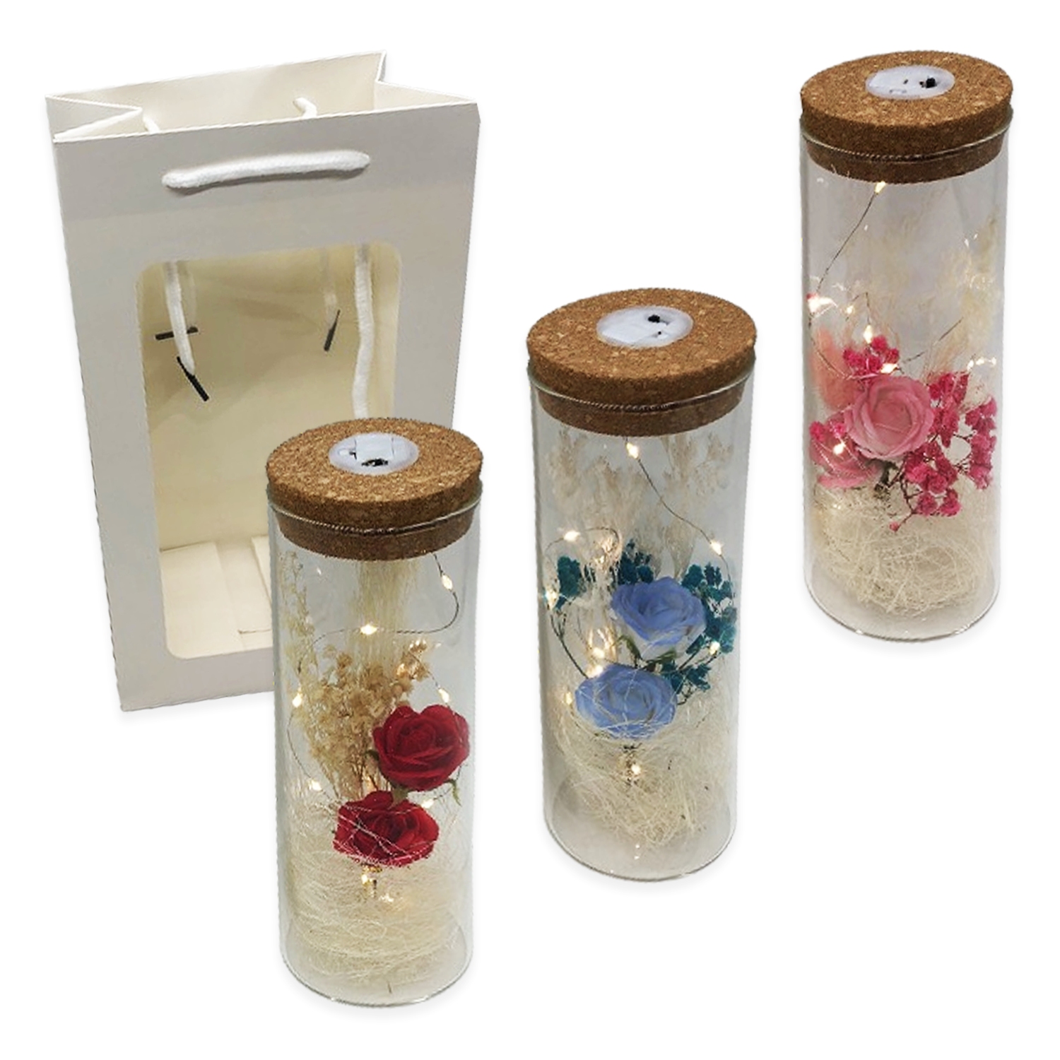 ROSAS ENCAPSULADAS CON LUZ: