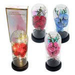 RAMO ROSAS ENCAPSULADA CON LUZ: