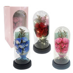 RAMO ROSAS ENCAPSULADA CON LUZ: