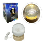 ESFERA DE CRISTAL CON LUZ CALIDA 8CM