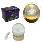 ESFERA DE CRISTAL CON LUZ CALIDA 8CM