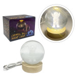 ESFERA DE CRISTAL CON LUZ CALIDA 8CM