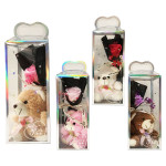 RAMO ROSA CON OSO PELUCHE EN ACETATO DESARMADO: