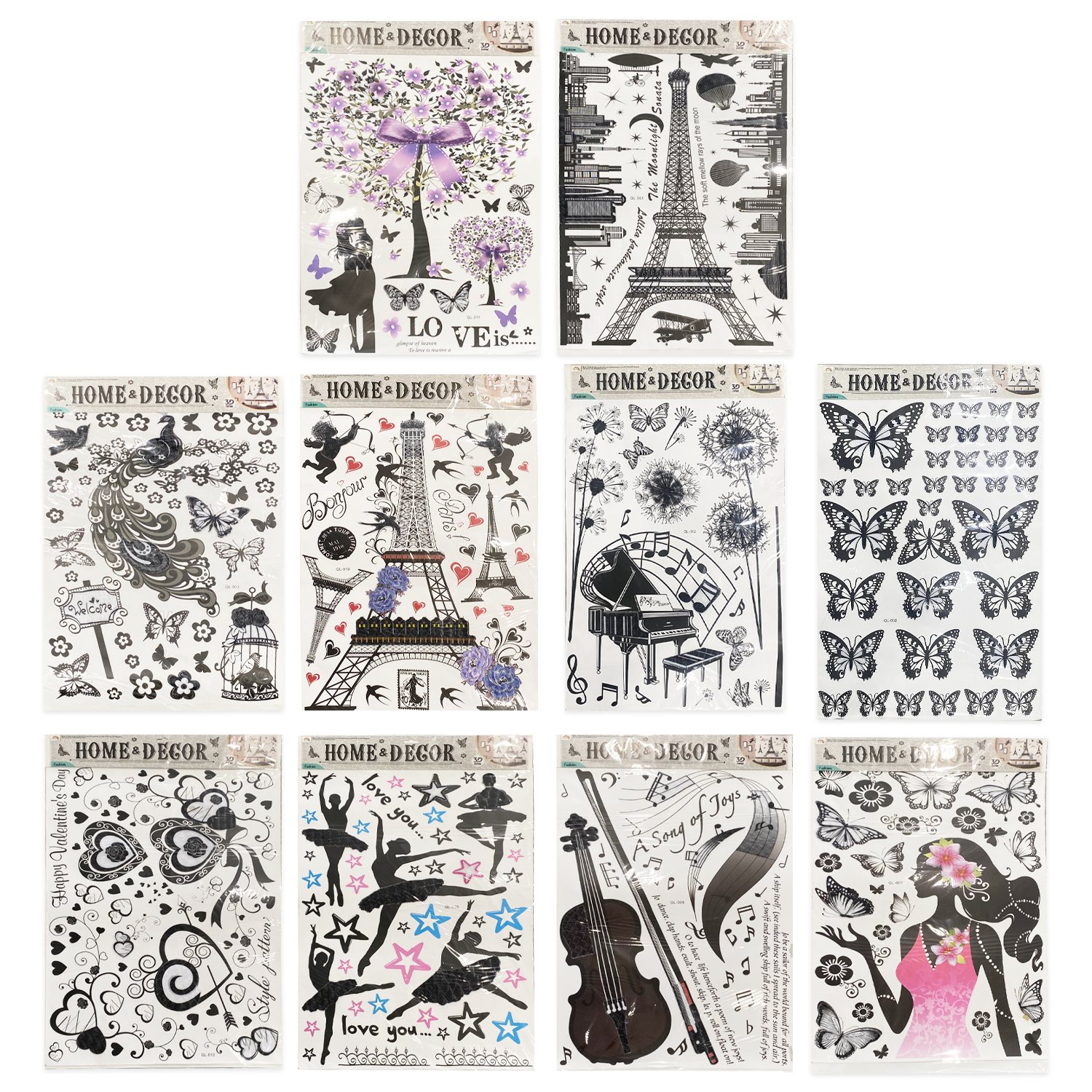 STICKER ADESIVO NEGRO (PQTX12)