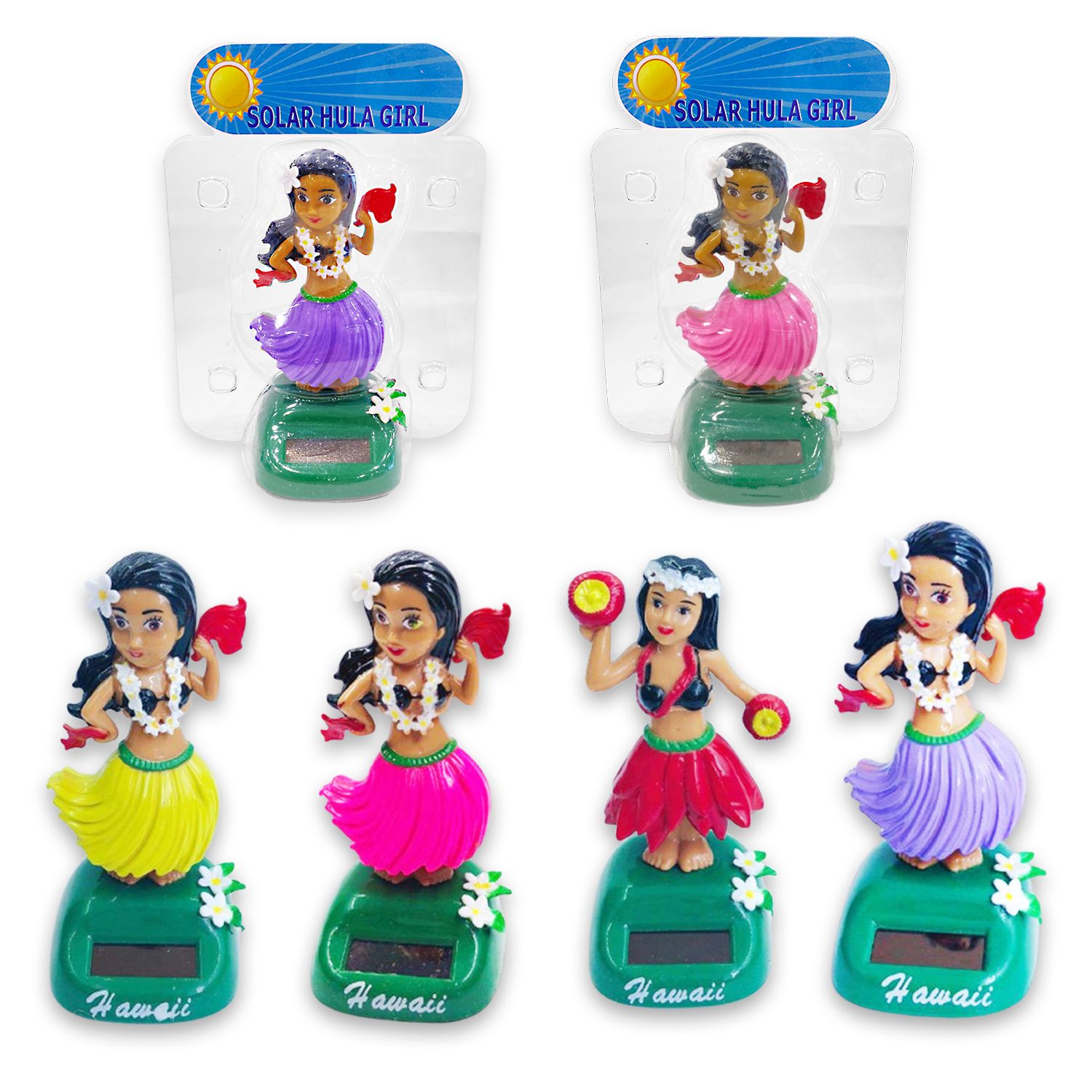 ADORNO SOLAR HAWAIANA CON MOVIMIENTO