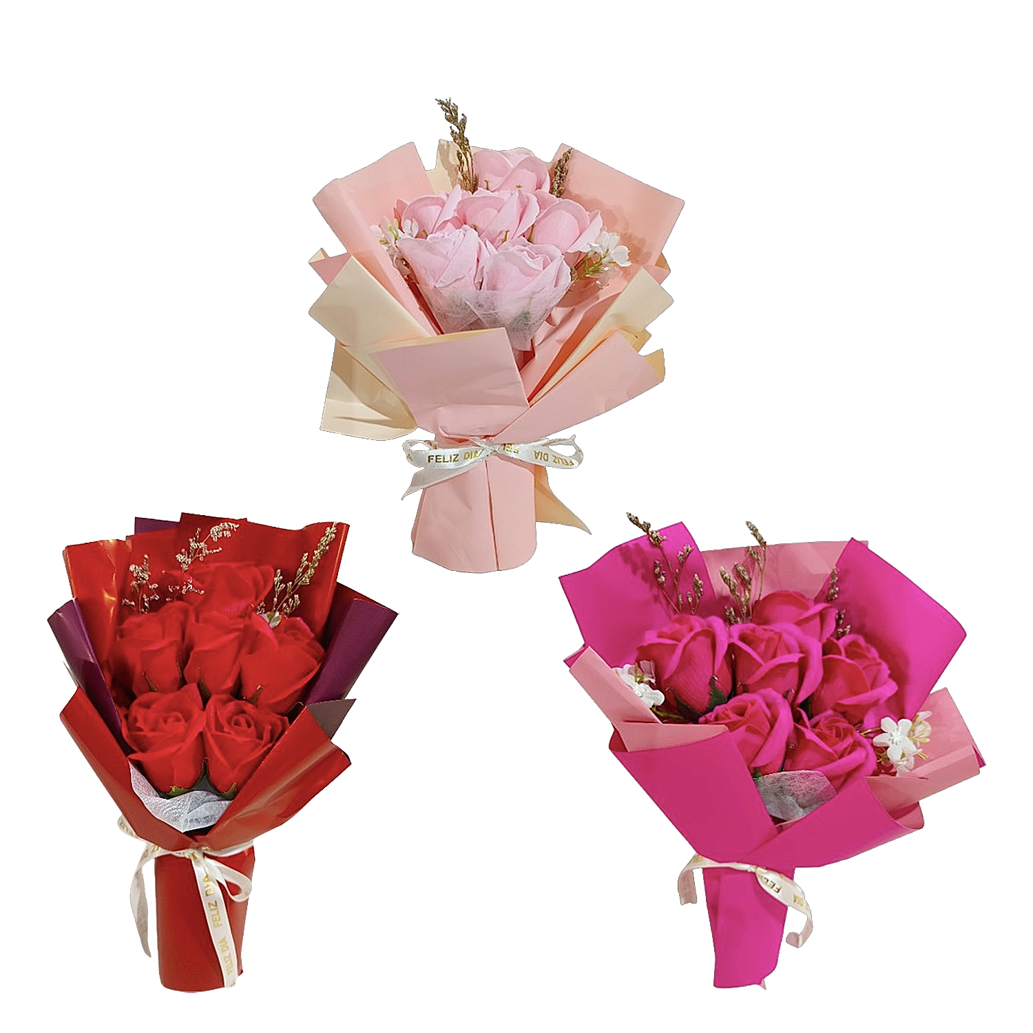 RAMO ROSAS FELIZ DIA EN BOLSA DESARMADA (CJX5):