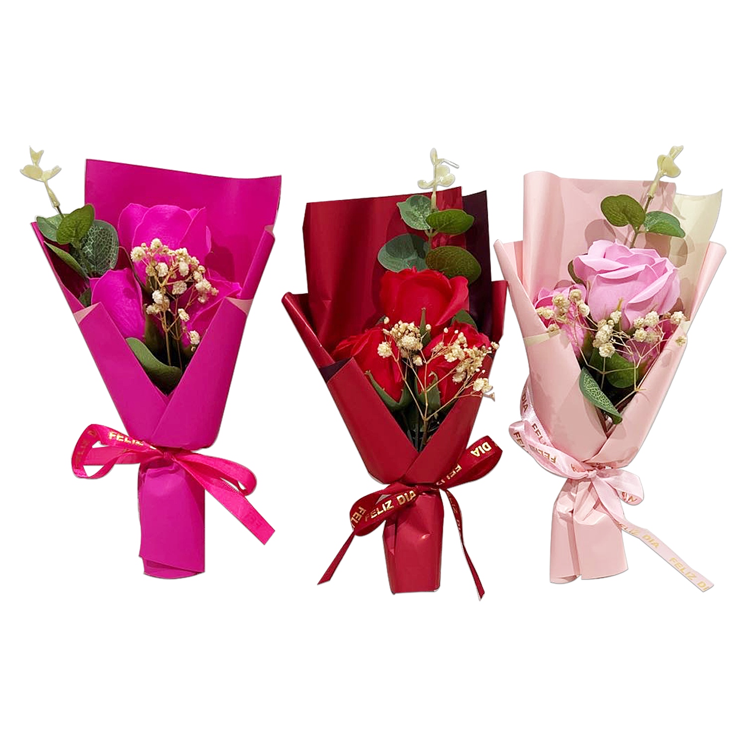 RAMO ROSAS FELIZ DIA EN ACETATO DESARMADO: