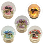 ESFERA DE CRISTAL NOVIOS CON LUZ 10CM: