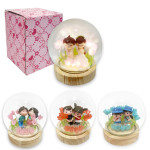 ESFERA DE CRISTAL NOVIOS CON LUZ 10CM: