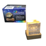 CUBO DE CRISTAL LUZ CALIDA 5*5CM USB