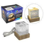 CUBO DE CRISTAL LUZ CALIDA 5*5CM USB