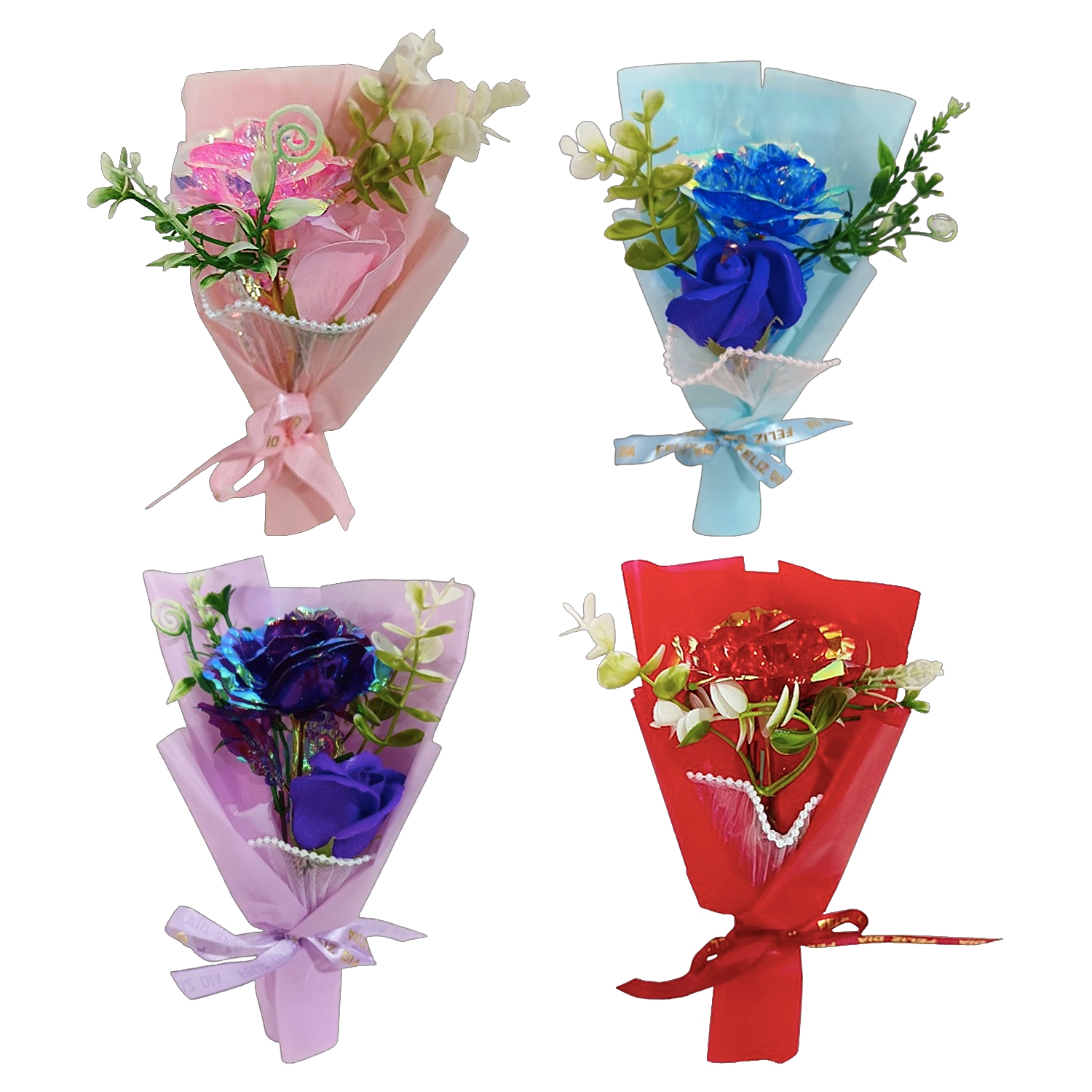 RAMO ROSA BRILLANTE EN ACETATO (CJX20)