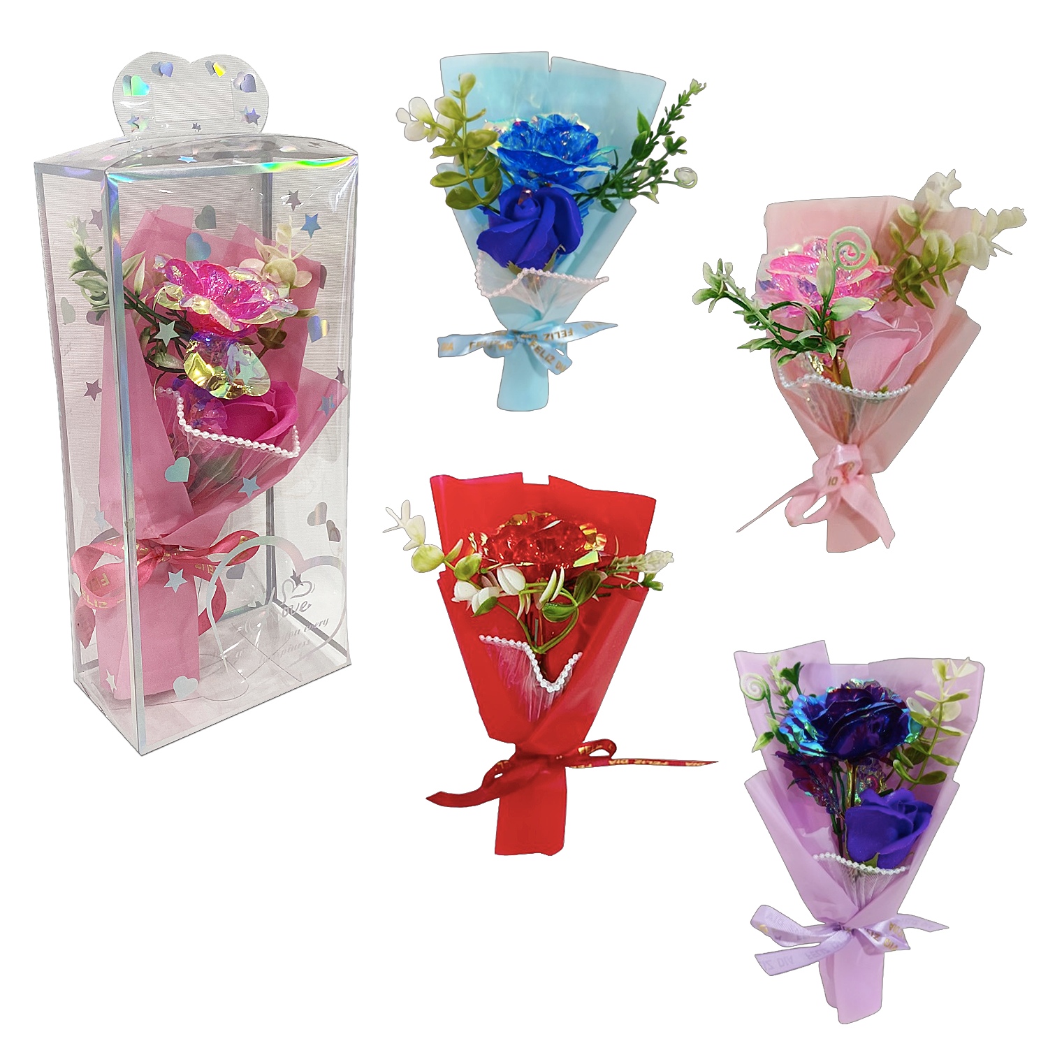 RAMO ROSA BRILLANTE EN ACETATO (CJX20)