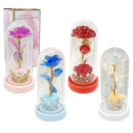 ROSA BRILLANTE ENCAPSULADA CON LUZ: