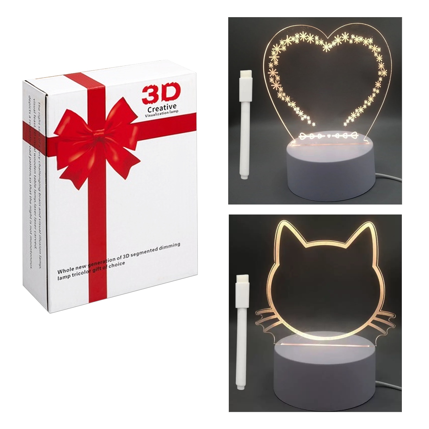 LAMPARA LED 3D CON LAPIZ: