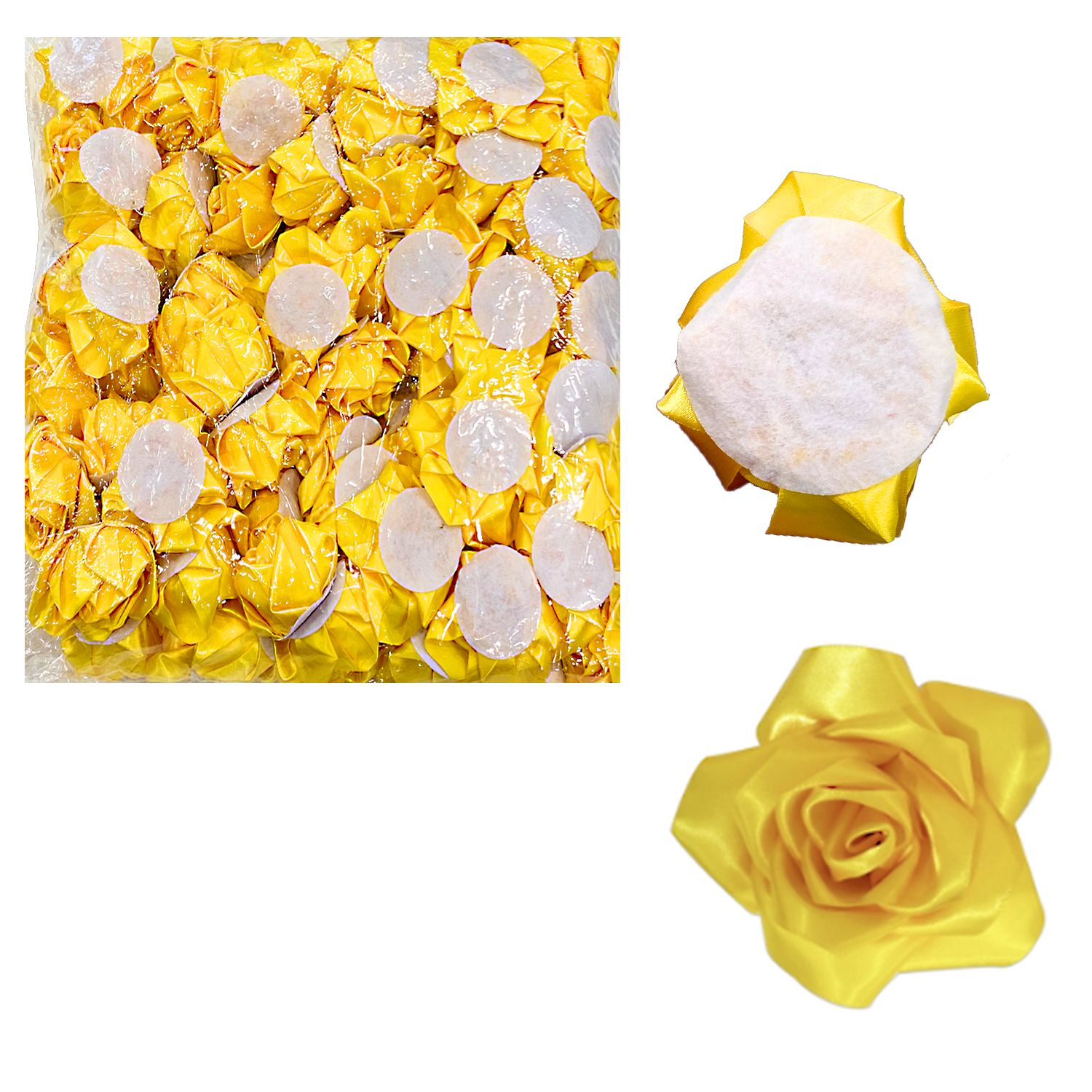 ROSA ETERNA AMARILLA DE TELA  (PQTX100)