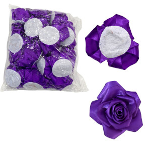 ROSA ETERNA MORADA DE TELA (PQTX100)