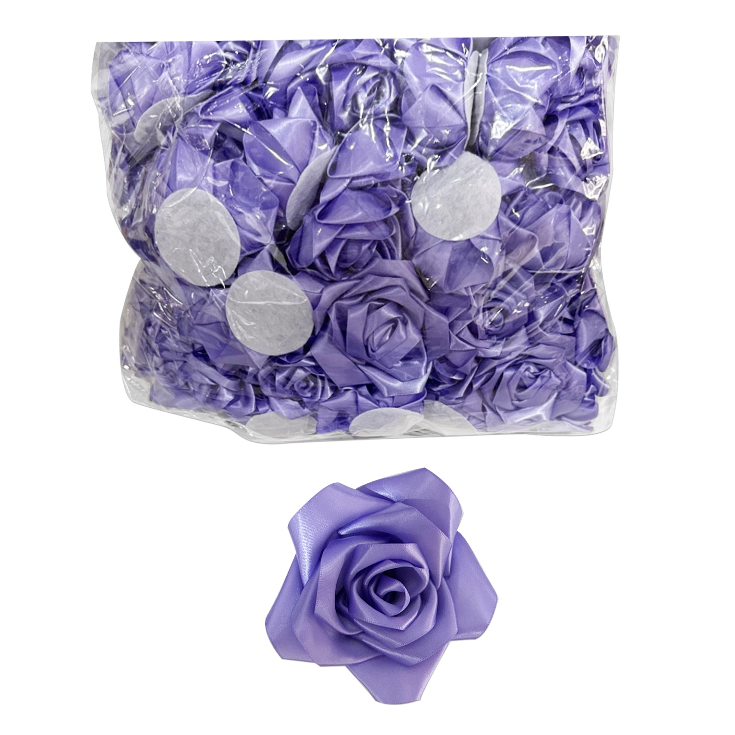 ROSA ETERNA LILA DE TELA (PQTX100)