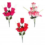 ROSAS SURTIDA DECORATIVA X7: