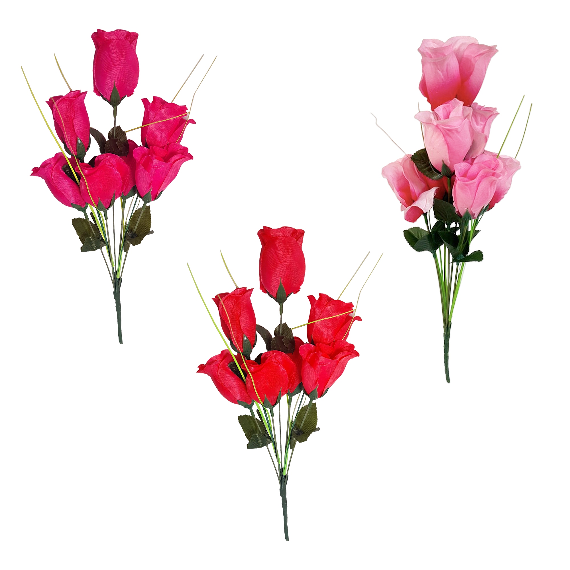 ROSAS SURTIDA DECORATIVA X7: