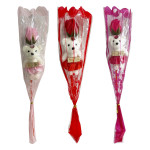 ROSA CON OSO FELIZ DIA (PQTX12):