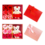 ROSAS CON OSO FELIZ DIA EN CAJA: